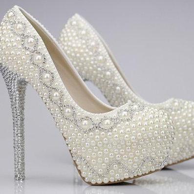 pearl prom shoes